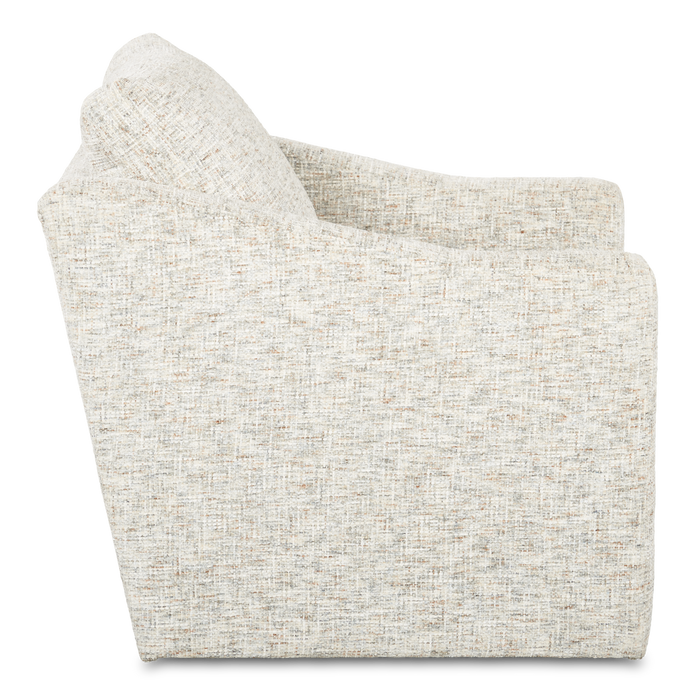 Fauteuil d’appoint pivotant personnalisable de Sofa Lab de 32 po fabriqué au Canada en tissu - tissu décoratif Rust 