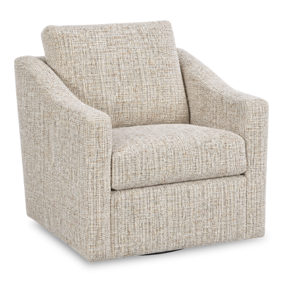 Made in Canada Sofa Lab Customizable Swivel 32" Fabric Accent Chair – Rust Accent Fabric  | Fauteuil d’appoint pivotant personnalisable de Sofa Lab de 32 po fabriqué au Canada en tissu - tissu décoratif Rust