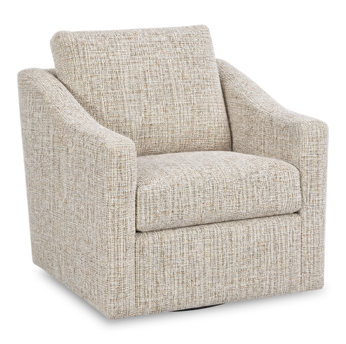  Fauteuil d’appoint pivotant personnalisable de Sofa Lab de 32 po fabriqué au Canada en tissu - tissu décoratif Rust