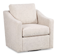 Fauteuil d’appoint pivotant personnalisable de Sofa Lab de 32 po fabriqué au Canada en tissu - Chenille White