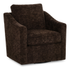 Fauteuil d’appoint pivotant personnalisable de Sofa Lab de 32 po fabriqué au Canada en tissu - Plush Chocolate
