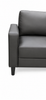 Sydney 77” Sofa Leather-Look Fabric Sofa with Removable Back Cushions - Black | Sofa Sydney de 77 po en tissu d’apparence cuir avec coussins de dossier amovibles - noir