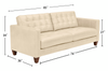 Theo 85" Top-Grain Genuine Leather Sofa with Removable Back Cushion and Wood Feet - Stone | Sofa Theo de 85 po en cuir véritable de qualité supérieure avec coussin de dossier amovible et pattes en bois - pierre