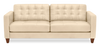 Theo 85" Top-Grain Genuine Leather Sofa with Removable Back Cushion and Wood Feet - Stone | Sofa Theo de 85 po en cuir véritable de qualité supérieure avec coussin de dossier amovible et pattes en bois - pierre