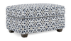 Pouf de rangement personnalisable Trunk de Sofa Lab de 39 po fabriqué au Canada en tissu - tissu décoratif Indigo