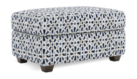  Pouf de rangement personnalisable Trunk de Sofa Lab de 39 po fabriqué au Canada en tissu - tissu décoratif Indigo