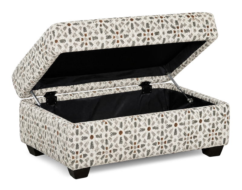 Pouf de rangement personnalisable Trunk de Sofa Lab de 39 po fabriqué au Canada en tissu - tissu décoratif Copper