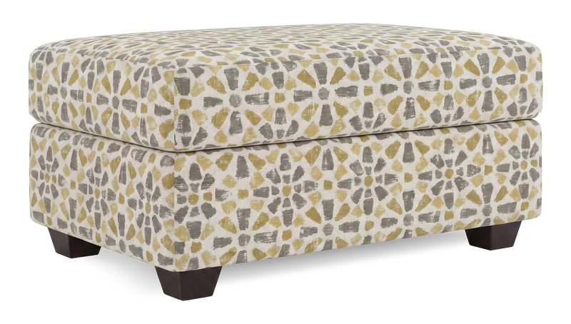 Pouf de rangement personnalisable Trunk de Sofa Lab de 39 po fabriqué au Canada en tissu - tissu décoratif Lemonade
