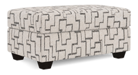 Pouf de rangement personnalisable Trunk de Sofa Lab de 39 po fabriqué au Canada en tissu - tissu décoratif Tar