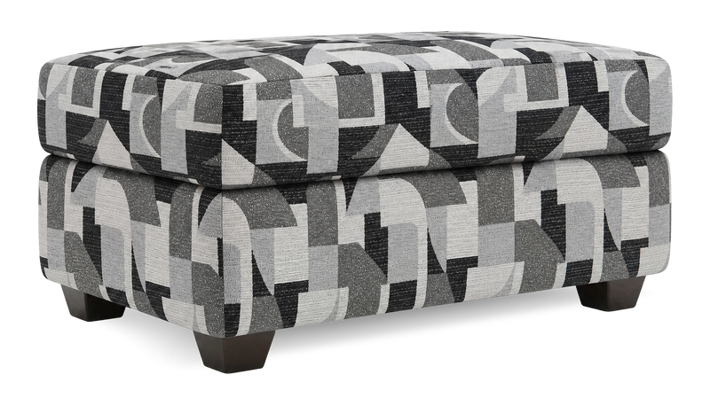 Pouf de rangement personnalisable Trunk de Sofa Lab de 39 po fabriqué au Canada en tissu - tissu décoratif Onyx