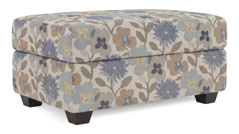 Pouf de rangement personnalisable Trunk de Sofa Lab de 39 po fabriqué au Canada en tissu - tissu décoratif Dragonfly