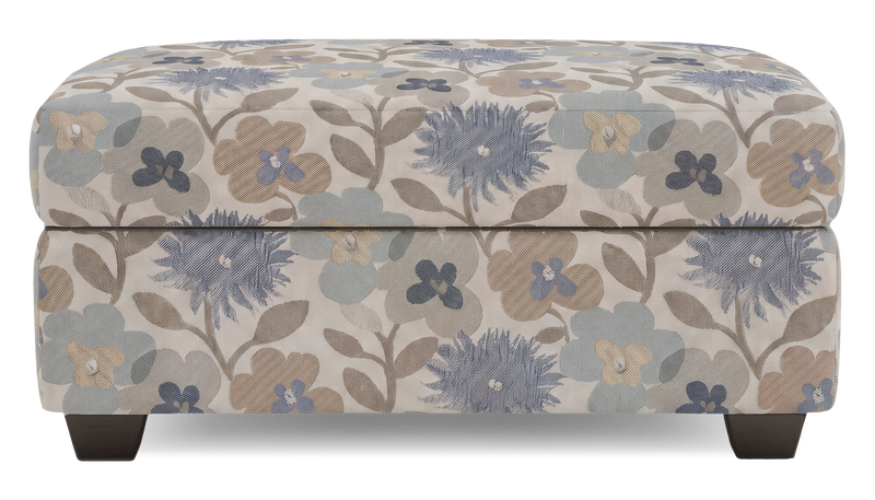 Pouf de rangement personnalisable Trunk de Sofa Lab de 39 po fabriqué au Canada en tissu - tissu décoratif Dragonfly