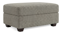  Pouf de rangement personnalisable Trunk de Sofa Lab de 39 po fabriqué au Canada en tissu - tissu décoratif Fog