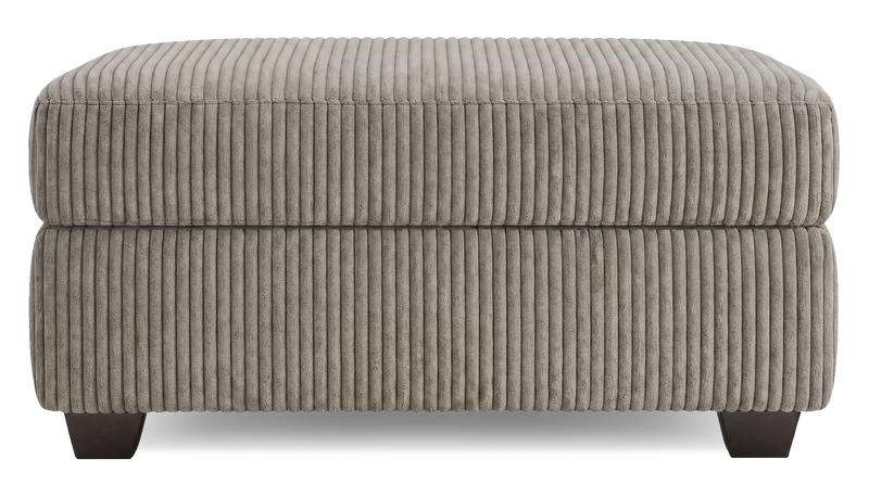 Pouf de rangement personnalisable Trunk de Sofa Lab de 39 po fabriqué au Canada en tissu - tissu décoratif Fog