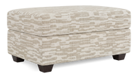Pouf de rangement personnalisable Trunk de Sofa Lab de 39 po fabriqué au Canada en tissu - tissu décoratif Bisque