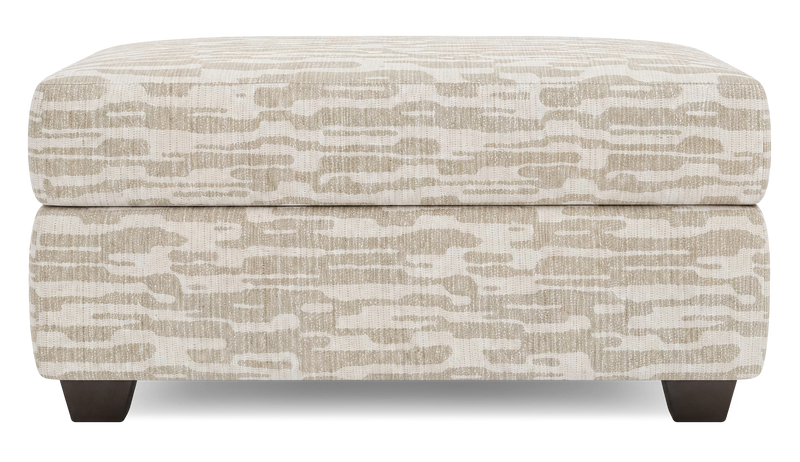 Pouf de rangement personnalisable Trunk de Sofa Lab de 39 po fabriqué au Canada en tissu - tissu décoratif Bisque
