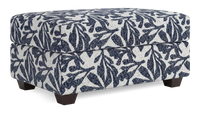 Pouf de rangement personnalisable Trunk de Sofa Lab de 39 po fabriqué au Canada en tissu - tissu décoratif Marine