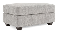 Pouf de rangement personnalisable Trunk de Sofa Lab de 39 po fabriqué au Canada en tissu - Plush Oyster