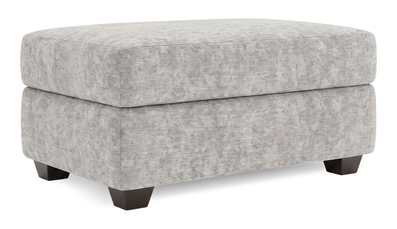 Pouf de rangement personnalisable Trunk de Sofa Lab de 39 po fabriqué au Canada en tissu - Plush Oyster