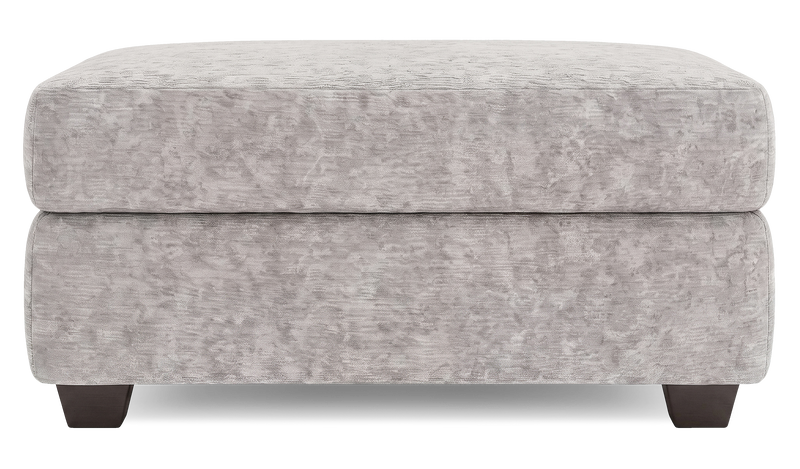 Pouf de rangement personnalisable Trunk de Sofa Lab de 39 po fabriqué au Canada en tissu - Plush Oyster