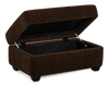 Made in Canada Customizable Sofa Lab Trunk 39" Fabric Storage Ottoman – Plush Chocolate | Pouf de rangement personnalisable Trunk de Sofa Lab de 39 po fabriqué au Canada en tissu - Plush Chocolate
