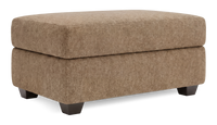  Pouf de rangement personnalisable Trunk de Sofa Lab de 39 po fabriqué au Canada en tissu - Chenille Praline