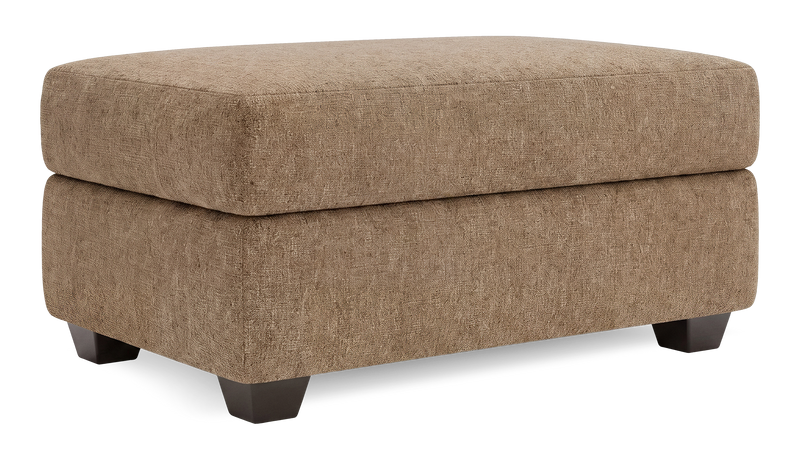 Pouf de rangement personnalisable Trunk de Sofa Lab de 39 po fabriqué au Canada en tissu - Chenille Praline