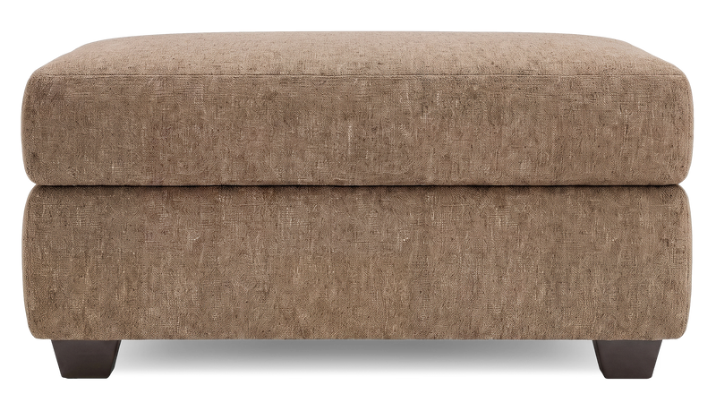Pouf de rangement personnalisable Trunk de Sofa Lab de 39 po fabriqué au Canada en tissu - Chenille Praline