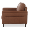 Chateau d’Ax Venice 39" Traditional Genuine Leather Accent Chair – Light Brown | Fauteuil d’appoint traditionnel Venice de Château d’Ax de 39 po en cuir véritable - brun clair
