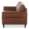 Chateau d’Ax Venice 65" Traditional Genuine Leather Loveseat – Light Brown | Causeuse traditionnelle Venice de Château d’Ax de 65 po en cuir véritable - brun clair