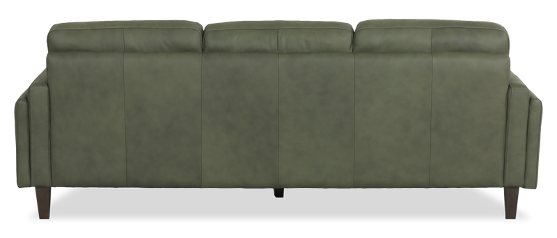 Sofa traditionnel Venice de Château d’Ax de 91 po en cuir véritable - vert