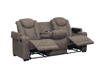 Venture 83.5” Faux Suede Reclining Sofa with Storage, Cupholders, and USB Port - Chocolate | Sofa inclinable Venture de 83,5 po en suédine avec rangement, porte-gobelets et port USB - chocolat