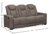 Venture 83.5” Faux Suede Reclining Sofa with Storage, Cupholders, and USB Port - Chocolate | Sofa inclinable Venture de 83,5 po en suédine avec rangement, porte-gobelets et port USB - chocolat