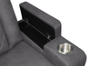 Venture 70.08” Faux Suede Reclining Loveseat with Storage and Cupholders - Grey | Causeuse inclinable Venture de 70,08 po en suédine avec rangement et porte-gobelets - grise