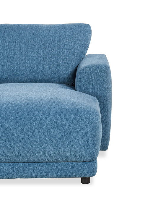 Sofa sectionnel modulaire en forme de U Voyage 4 pièces en tissu avec coussins de dossier amovibles - bleu