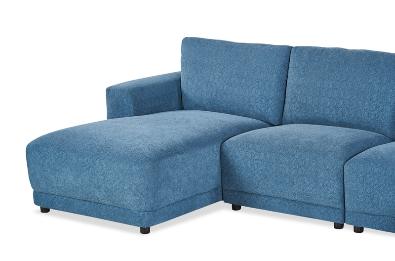 Sofa sectionnel modulaire en forme de U Voyage 4 pièces en tissu avec coussins de dossier amovibles - bleu
