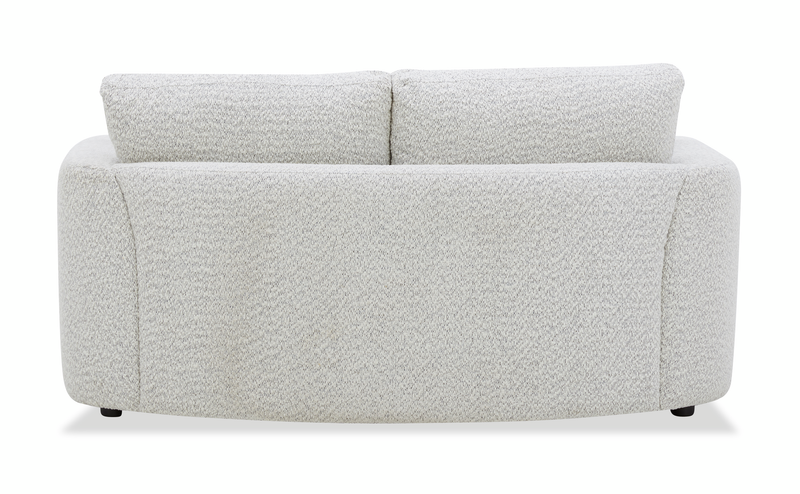 Causeuse contemporaine Waverly de 68,11 po en tissu avec coussin de dossier amovible - lin