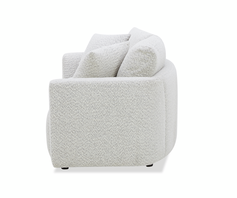 Causeuse contemporaine Waverly de 68,11 po en tissu avec coussin de dossier amovible - lin
