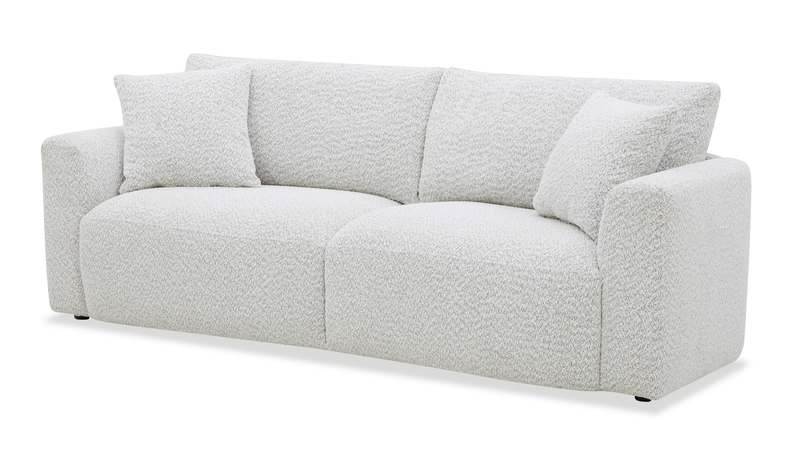 Sofa contemporain Waverly de 90,94 po en tissu avec coussin de dossier amovible - lin