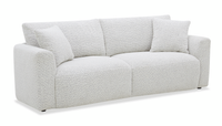 Sofa contemporain Waverly de 90,94 po en tissu avec coussin de dossier amovible - lin