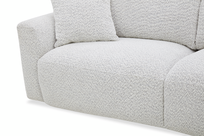Sofa contemporain Waverly de 90,94 po en tissu avec coussin de dossier amovible - lin