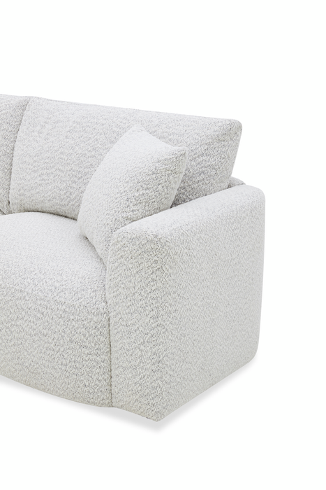 Sofa contemporain Waverly de 90,94 po en tissu avec coussin de dossier amovible - lin