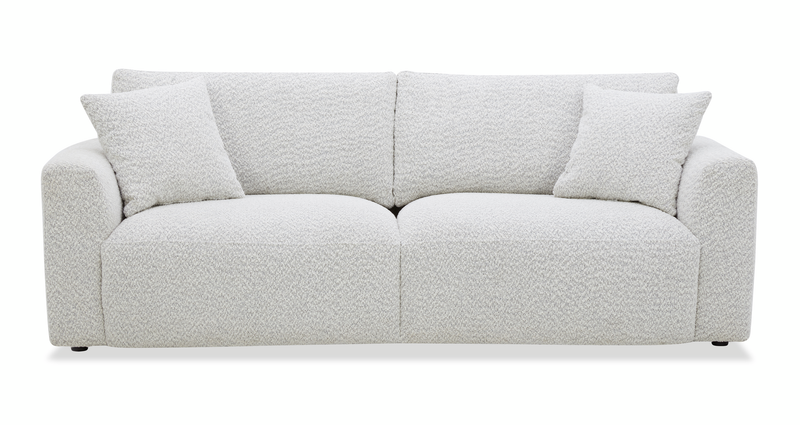 Sofa contemporain Waverly de 90,94 po en tissu avec coussin de dossier amovible - lin