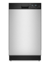 Lave-vaisselle Whirlpool de 18 po et de 48 dBA avec commandes à l’avant et bras gicleurs triples - acier inoxydable - WDFS5118SS