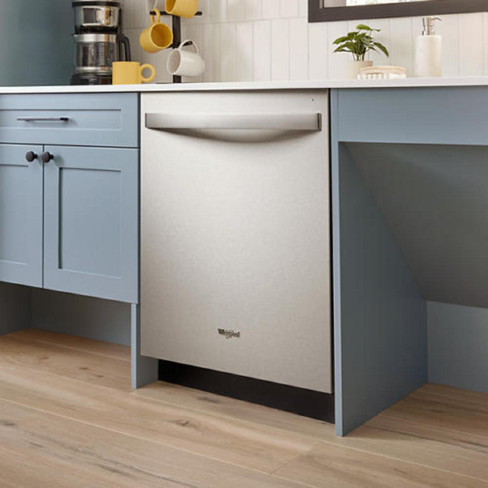 Lave-vaisselle Whirlpool de 24 po et de 47 dBA avec commandes sur le dessus et 3e panier - acier inoxydable - WDTF5024SZ