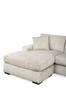 Willow 2-Piece Fabric Sectional with Removable Cushions and Chaise Ottoman – Sand | Sofa sectionnel Willow 2 pièces en tissu avec coussins amovibles et pouf de fauteuil long - sable