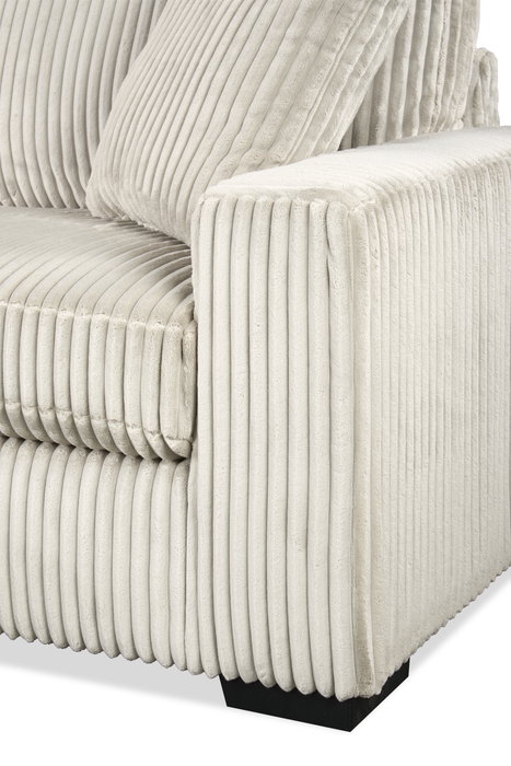 Sofa sectionnel Willow 2 pièces en tissu avec coussins amovibles et pouf de fauteuil long - sable