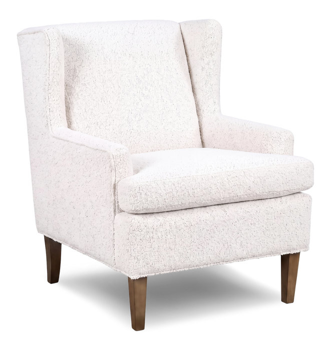Fauteuil d’appoint à oreilles personnalisable de Sofa Lab de 30 po fabriqué au Canada en tissu - Teddy Snow