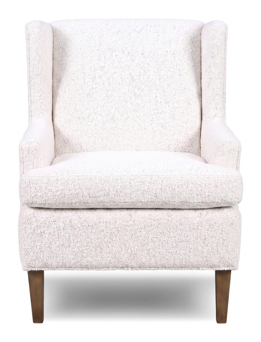 Fauteuil d’appoint à oreilles personnalisable de Sofa Lab de 30 po fabriqué au Canada en tissu - Teddy Snow