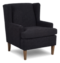  Fauteuil d’appoint à oreilles personnalisable de Sofa Lab de 30 po fabriqué au Canada en tissu - Teddy Raven